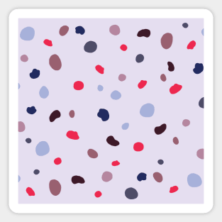 Colorful handmade polka dot pattern Sticker